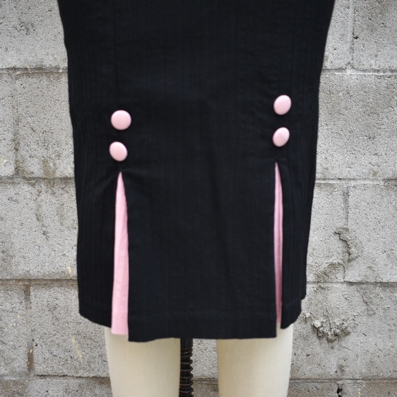 Stop Staring 40s style black wiggle pinup dress M - Picture 2 of 4